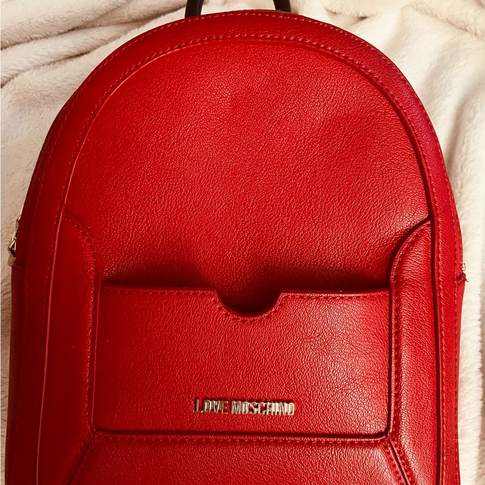 Love Moschino Cherry Red Backpack